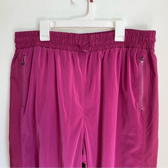 NEW Free People Movement Morning To Midnight Track Pants Contrast Magenta Size L - Picture 2 of 7